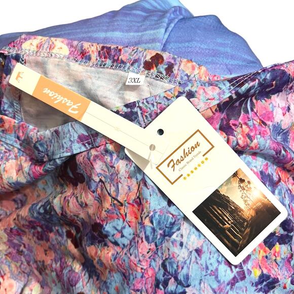 Fashion SIZE 3X NWT Patterned High Neck Back Thin Strap Tank - Picture 4 of 9